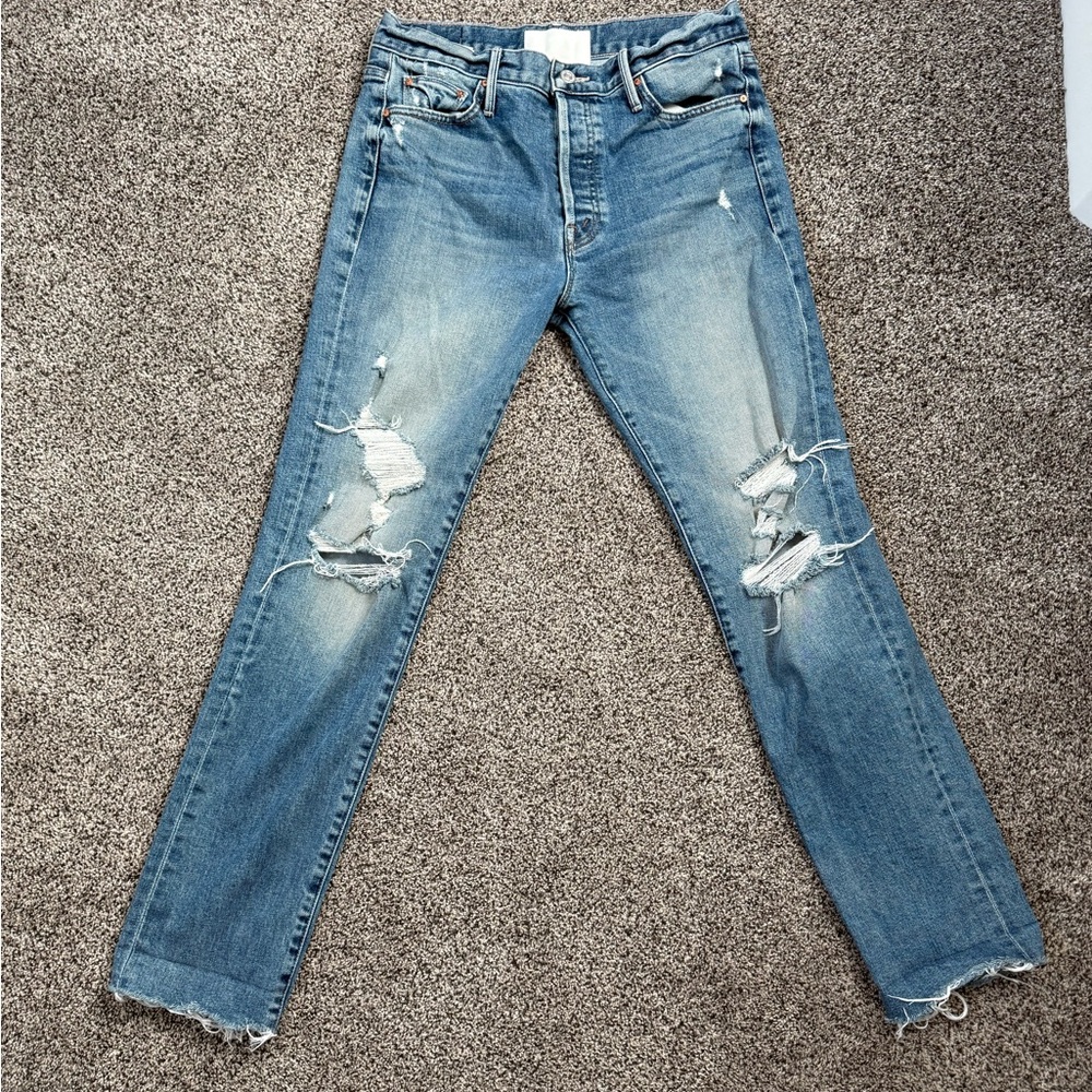 MOTHER Light Blue Denim Pants